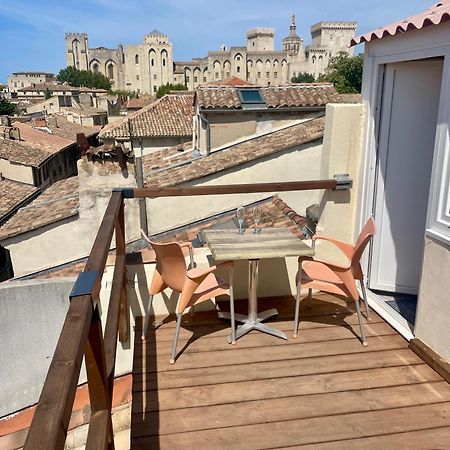 Le Toit D'Avignon - Intra-Muros - Terrasse Vue Palais Des Papes - Ideal Festival - Climatisation - Wifi Luaran gambar